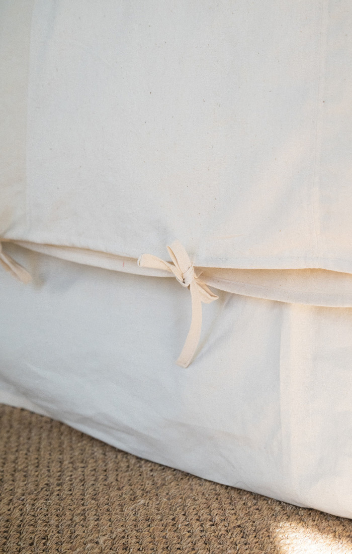 Housse de couette lin uni upcyclé en lin métis
