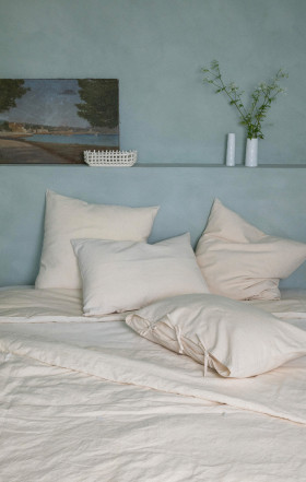 Housse de couette lin uni upcyclé en lin métis