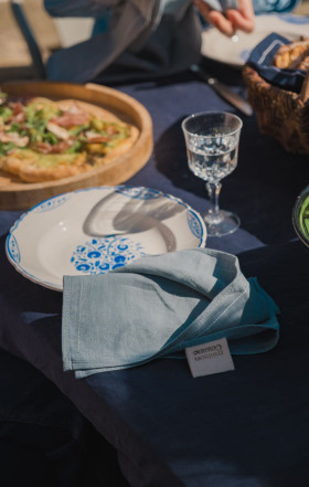 Serviette de Table Bleu Abysse