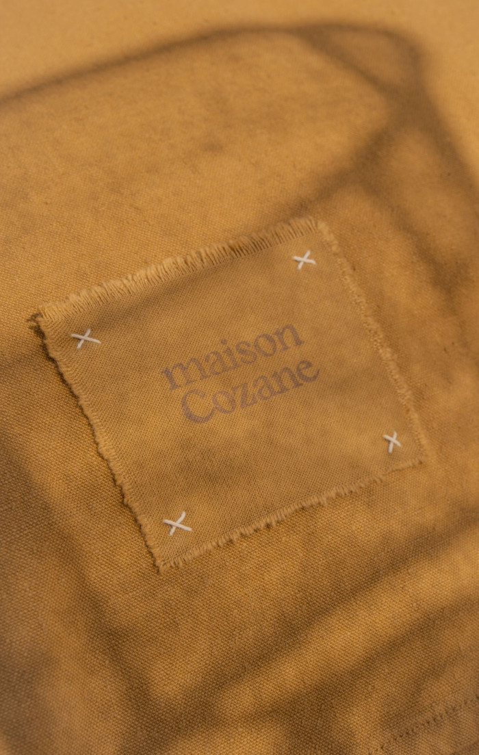 Jeté de lit bronze upcyclé en métis