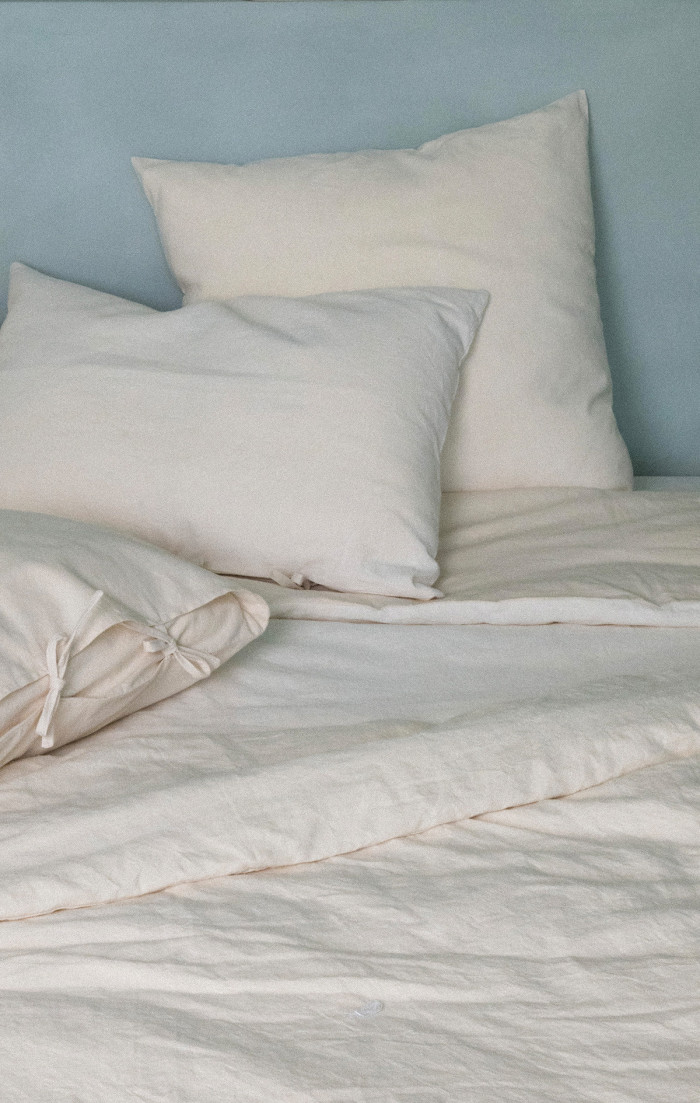 Housse de couette lin uni upcyclé en lin métis