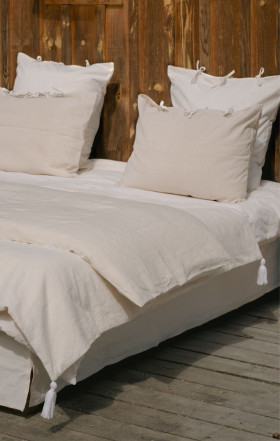 Housse de couette lin uni upcyclé en lin métis