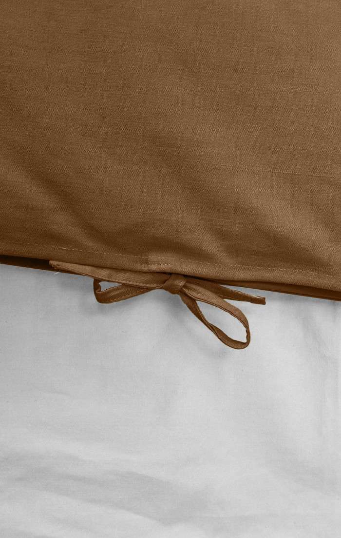 Housse de couette bronze upcyclée en métis