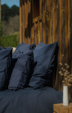Taie d'Oreiller Bleu Ombre
