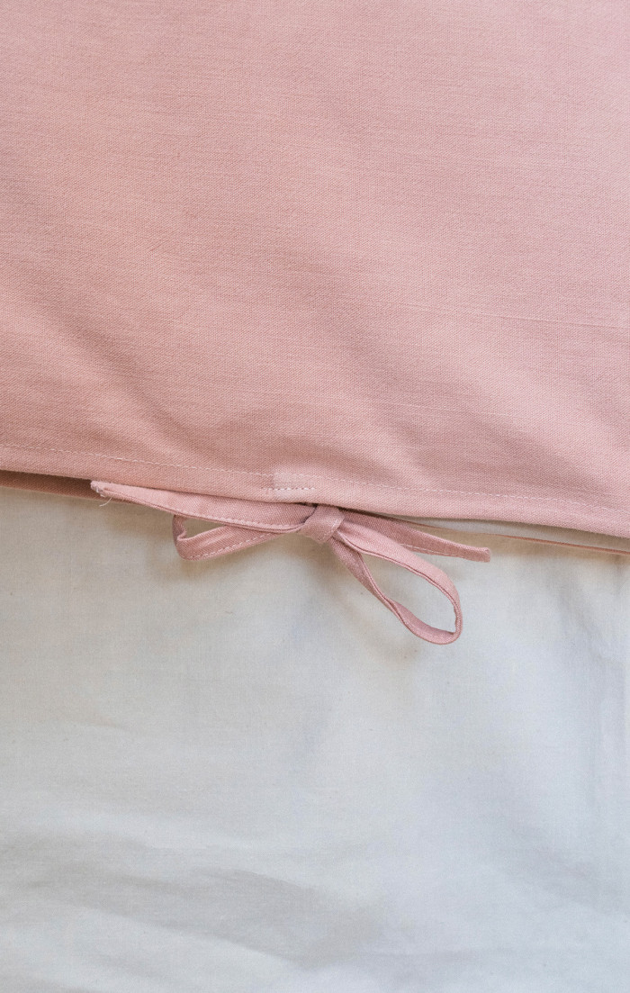 Housse de couette rose upcyclée en métis